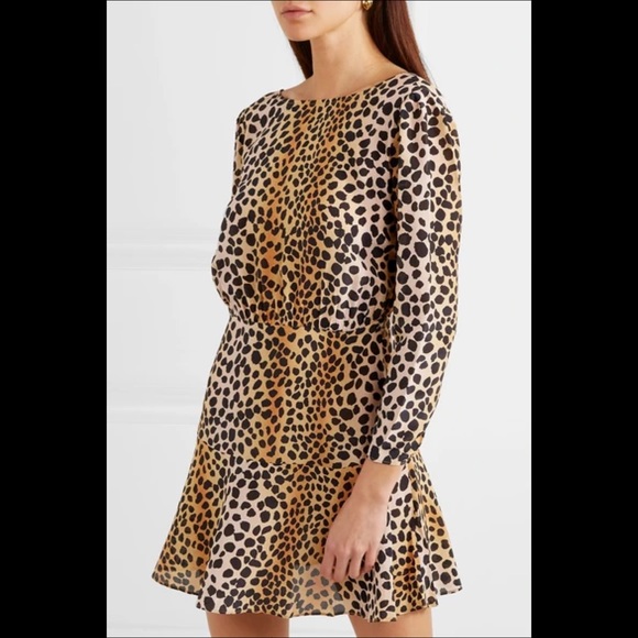 RIXO LONDON Kyla Leopard-print Silk Crepe De Chine Mini Dress - Picture 4 of 13